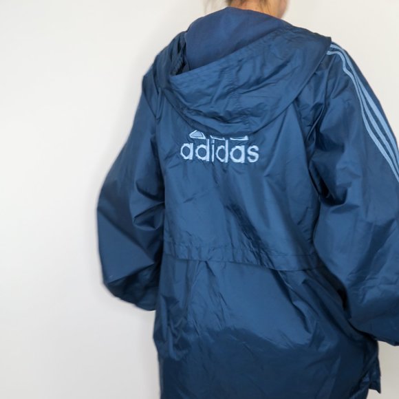 Vintage 90s Adidas Embroidered Windbreaker Jacket - Picture 2 of 7